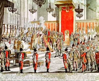 利奥波德二世（1747-92）于1790年在布拉迪斯拉发加冕 作者 Austrian School